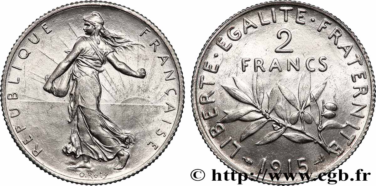 2 francs Semeuse 1915  F.266/17 MS64 