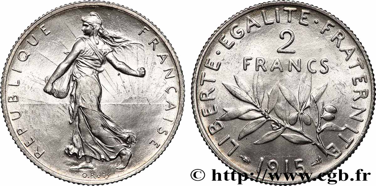 2 francs Semeuse 1915  F.266/17 MS64 