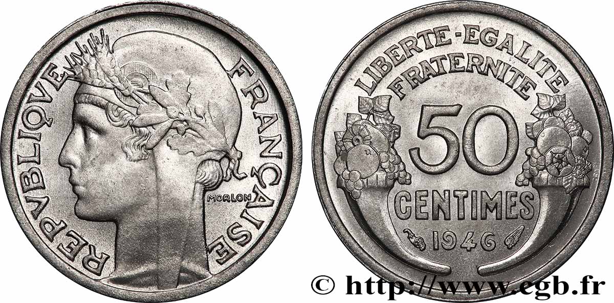 50 centimes Morlon, légère 1946  F.194/8 FDC65 