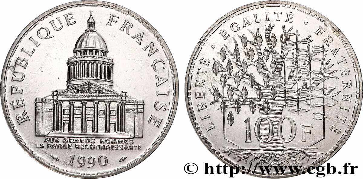 100 francs Panthéon 1990  F.451/10 SUP+ 