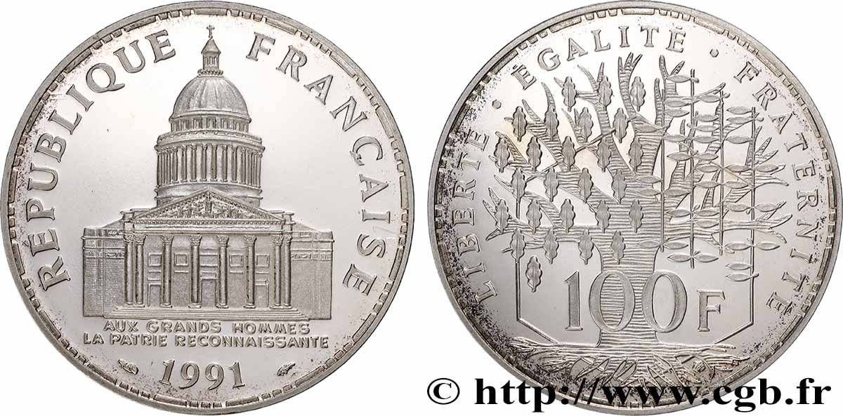 100 francs Panthéon, BE (Belle Épreuve) 1991  F.451/12 SPL 
