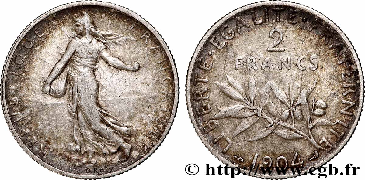2 francs Semeuse 1904  F.266/8 VF 