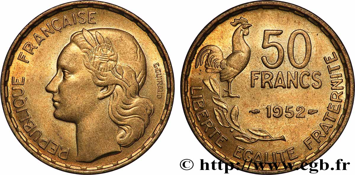 50 francs Guiraud 1952  F.425/8 AU 