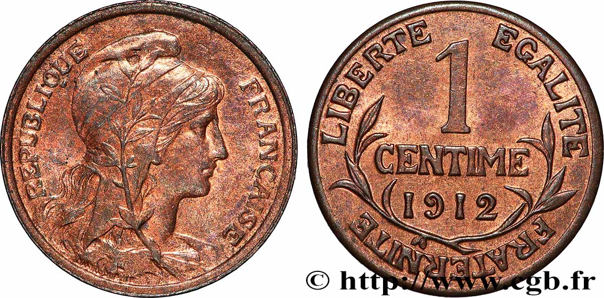 1 centime Daniel-Dupuis 1912  F.105/14 SUP62 