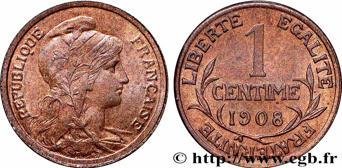 1 centime Daniel-Dupuis 1908 Paris F.105/10 SPL63 