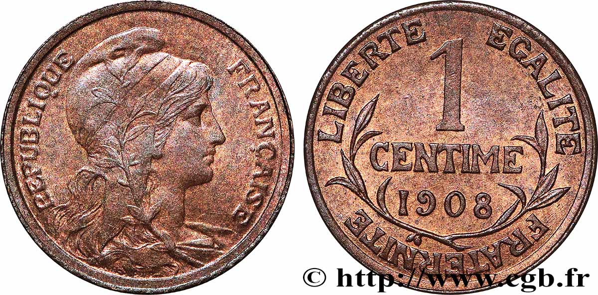 1 centime Daniel-Dupuis 1908 Paris F.105/10 SPL63 