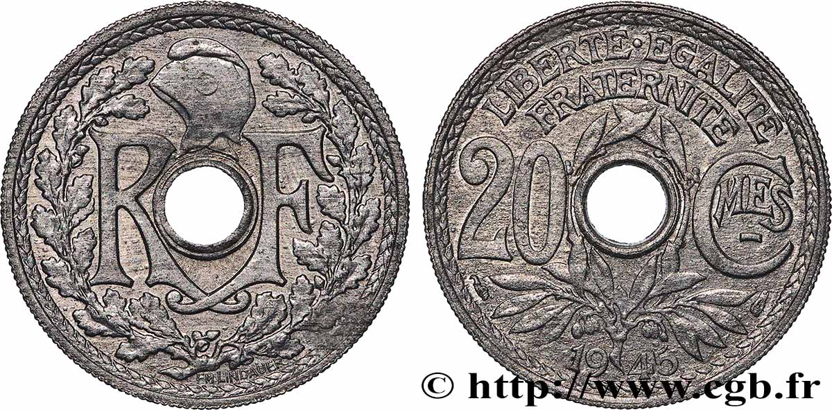 20 centimes Lindauer 1945  F.155/2 SPL 