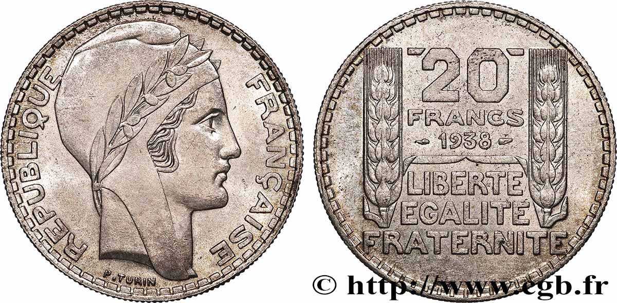 20 francs Turin 1938  F.400/9 SPL63 