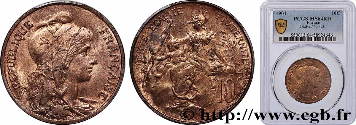 10 centimes Daniel-Dupuis 1901  F.136/10 MS64 PCGS