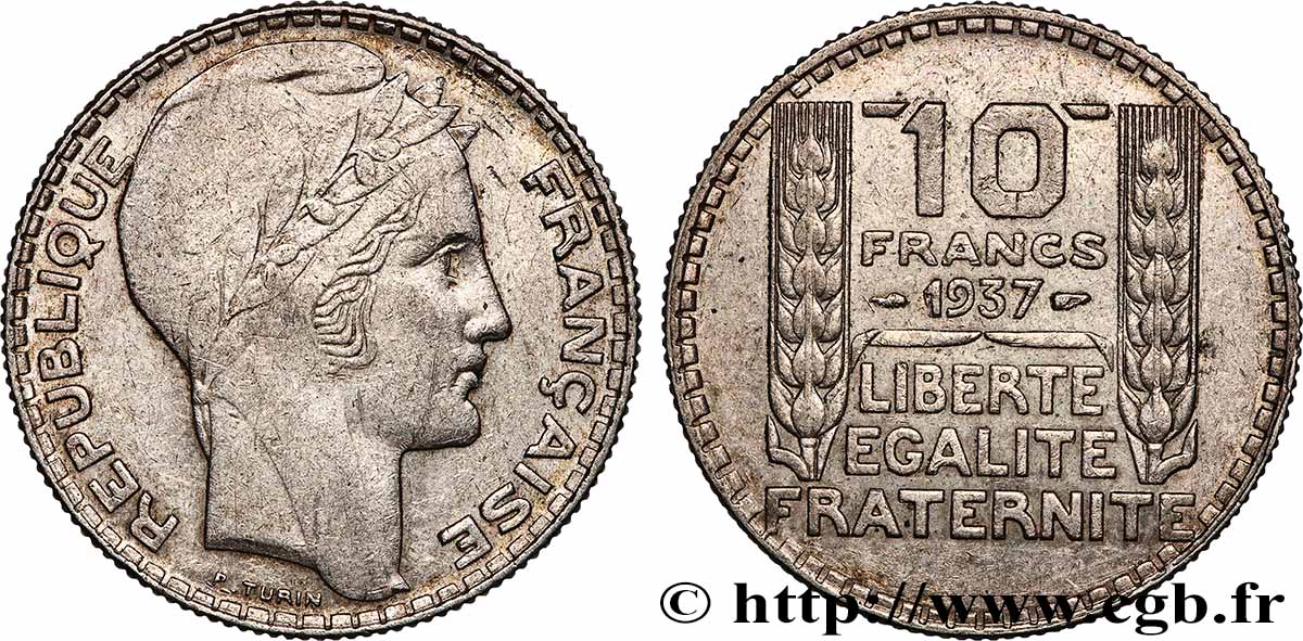 10 francs Turin 1937  F.360/8 TTB 