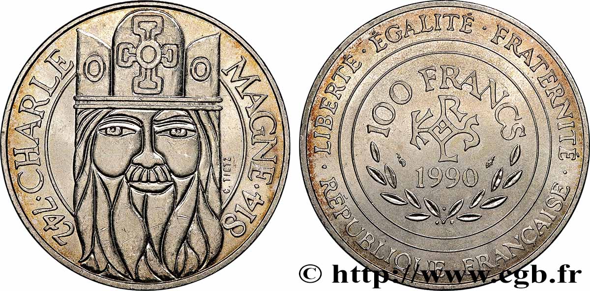 100 francs Charlemagne 1990  F.458/2 SUP+ 