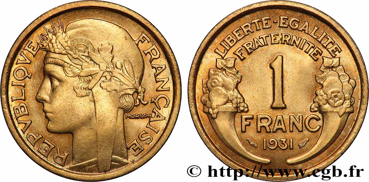1 franc Morlon 1931 Paris F.219/2 MS66 