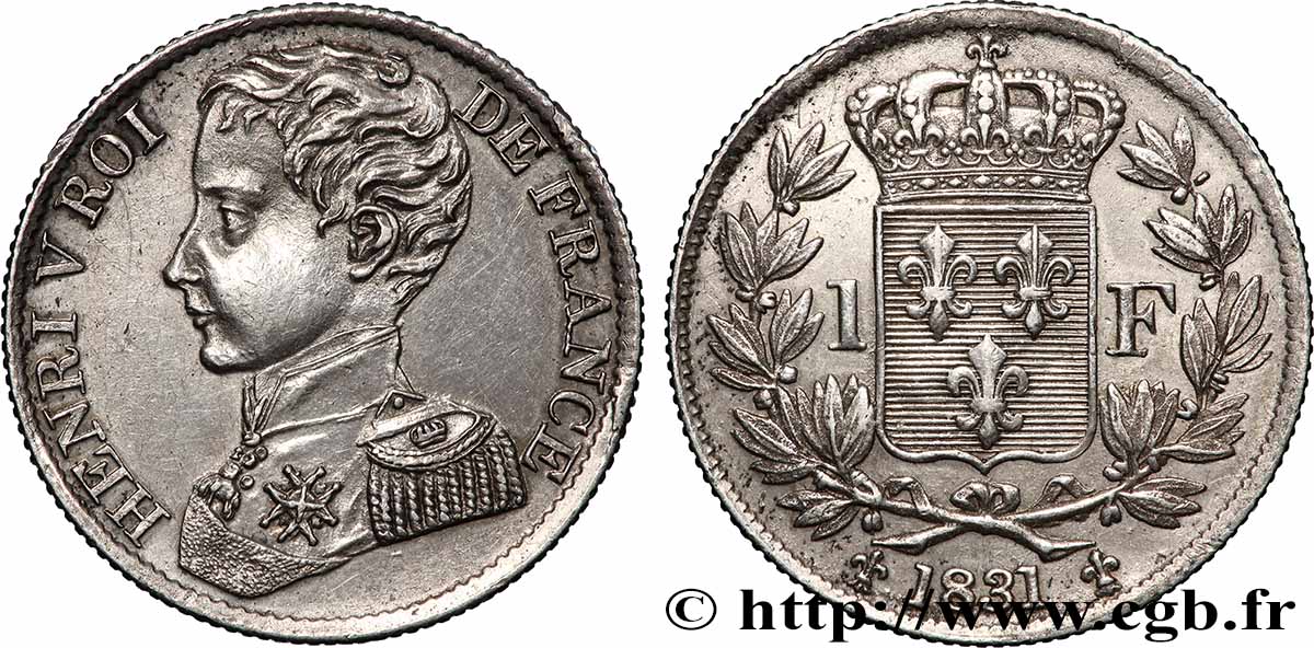 1 franc 1831  VG.2705  TTB+ 