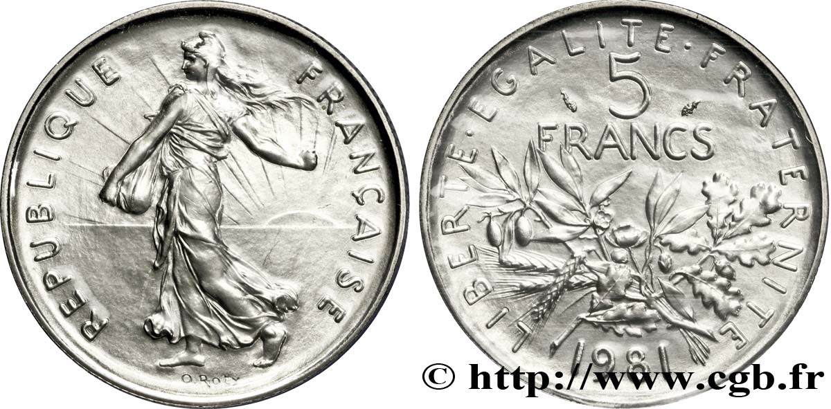 5 francs Semeuse, nickel 1981 Pessac F.341/13 FDC70 