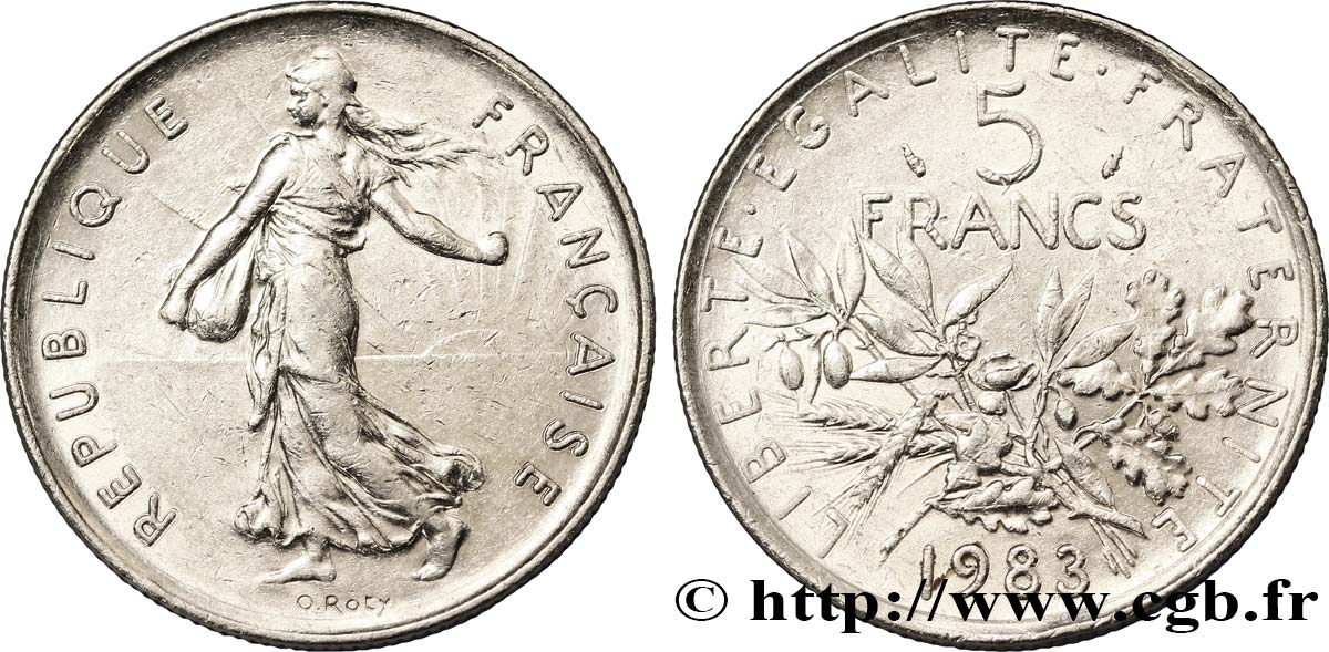 5 francs Semeuse, nickel 1983 Pessac F.341/15 TTB48 