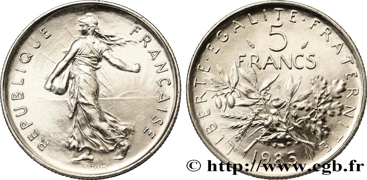 5 francs Semeuse, nickel 1985 Pessac F.341/17 VZ62 