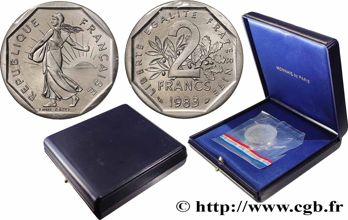 Piéfort Argent de 2 francs Semeuse 1983 Pessac GEM.123 P2 MS 