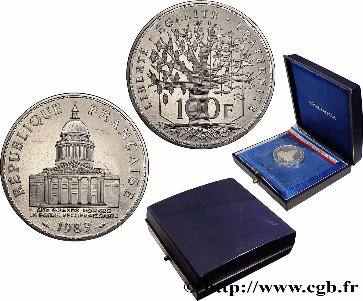 Piéfort de 100 francs Panthéon 1983 Pessac F.451/3P ST 