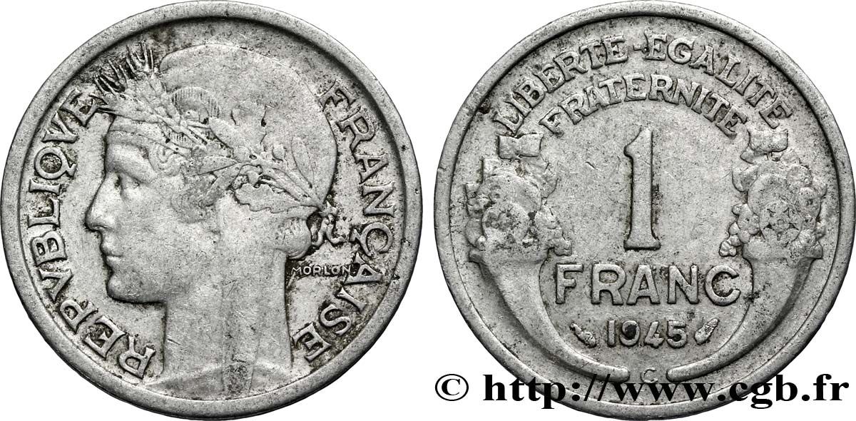 1 franc Morlon, légère 1945 Castelsarrasin F.221/8 BC35 