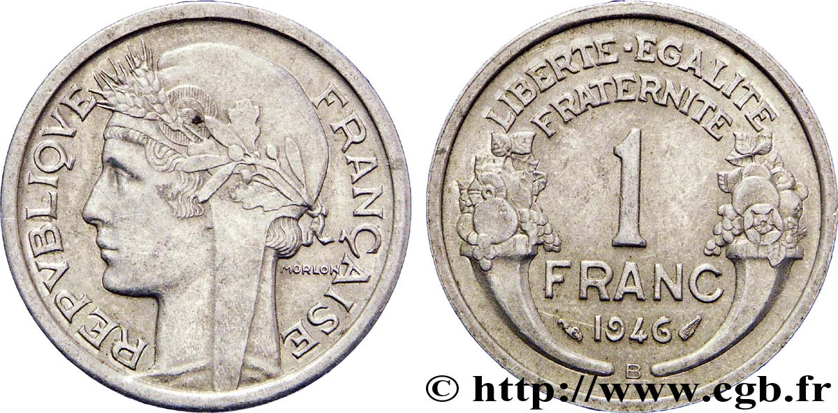 1 franc Morlon, légère 1946 Beaumont-Le-Roger F.221/10 AU53 