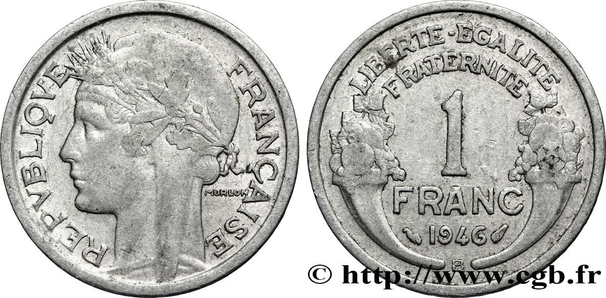 1 franc Morlon, légère 1946 Beaumont-Le-Roger F.221/10 MBC48 