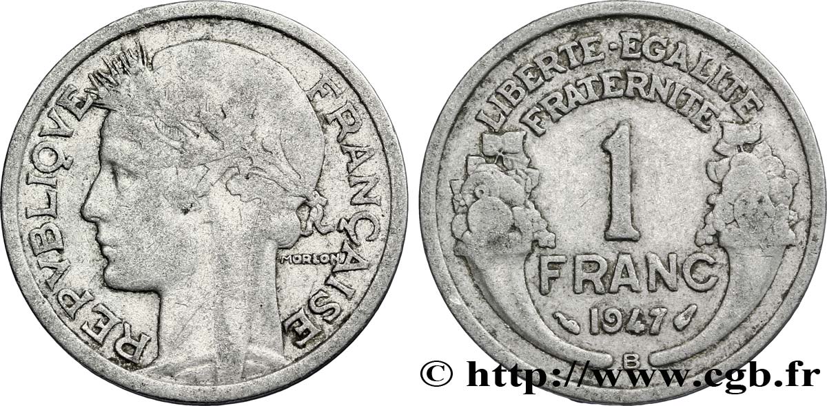 1 franc Morlon, légère 1947 Beaumont-Le-Roger F.221/12 S35 