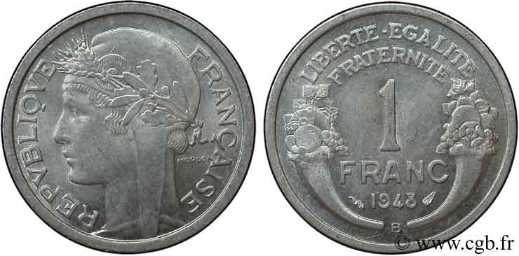 1 franc Morlon, légère 1948 Beaumont-Le-Roger F.221/14 SUP60 