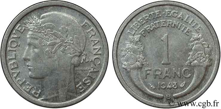 1 franc Morlon, légère 1948 Beaumont-Le-Roger F.221/14 EBC55 