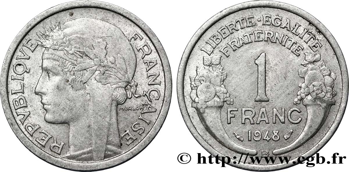 1 franc Morlon, légère 1948 Beaumont-Le-Roger F.221/14 TTB45 