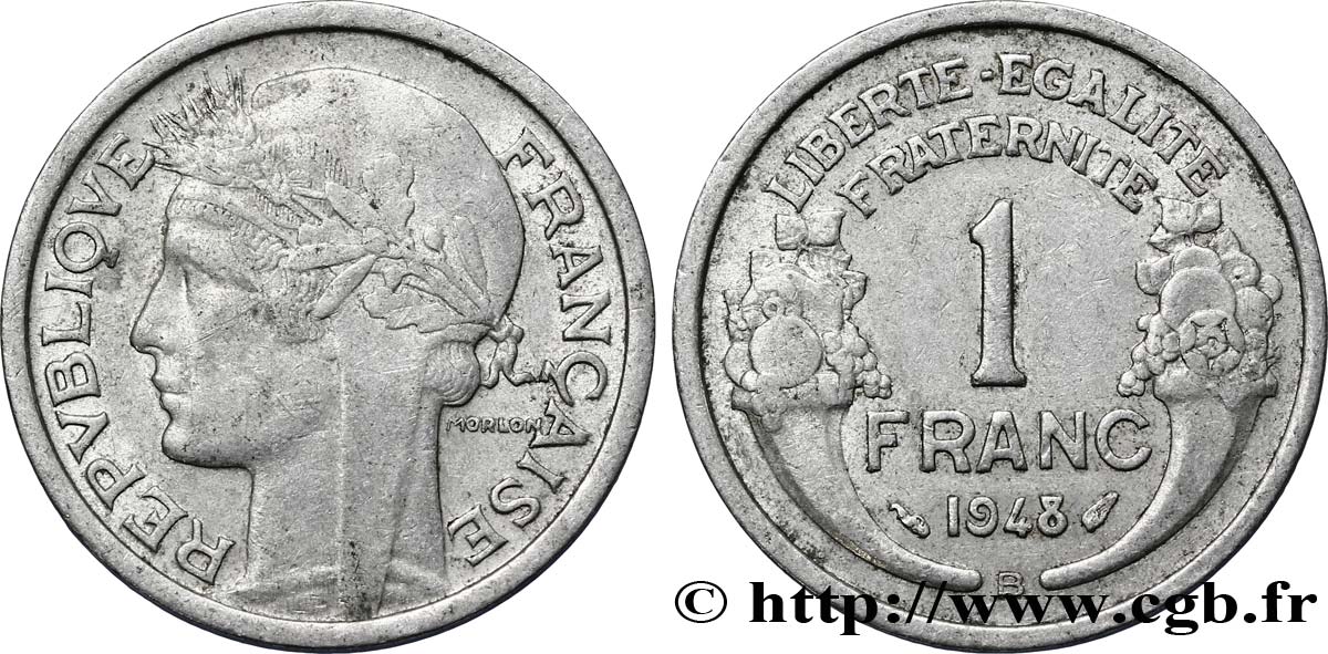 1 franc Morlon, légère 1948 Beaumont-Le-Roger F.221/14 MBC40 