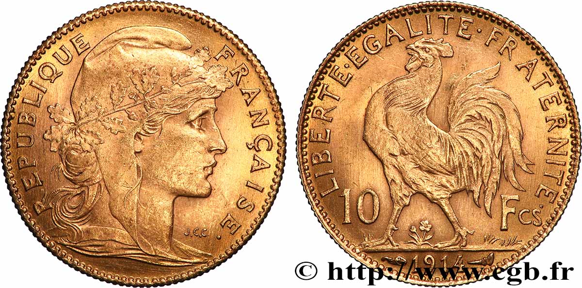 10 francs Coq 1914 Paris F.509/14 SUP 