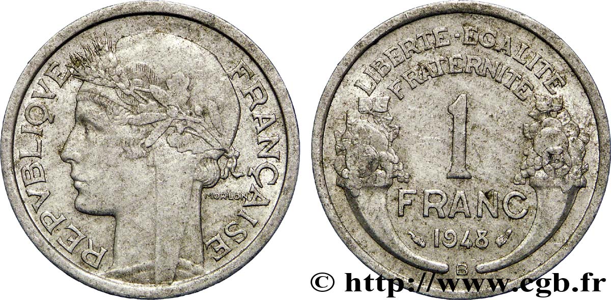 1 franc Morlon, légère 1948 Beaumont-Le-Roger F.221/14 BC35 