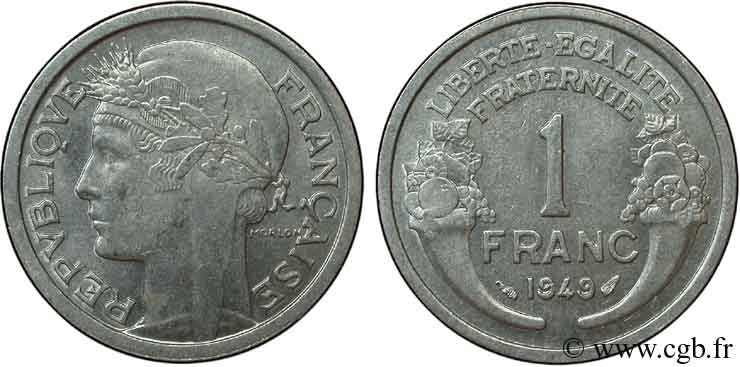 1 franc Morlon, légère 1949  F.221/15 SUP60 
