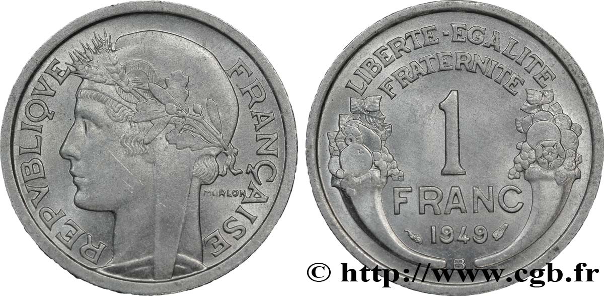 1 franc Morlon, légère 1949 Beaumont-Le-Roger F.221/16 MS63 