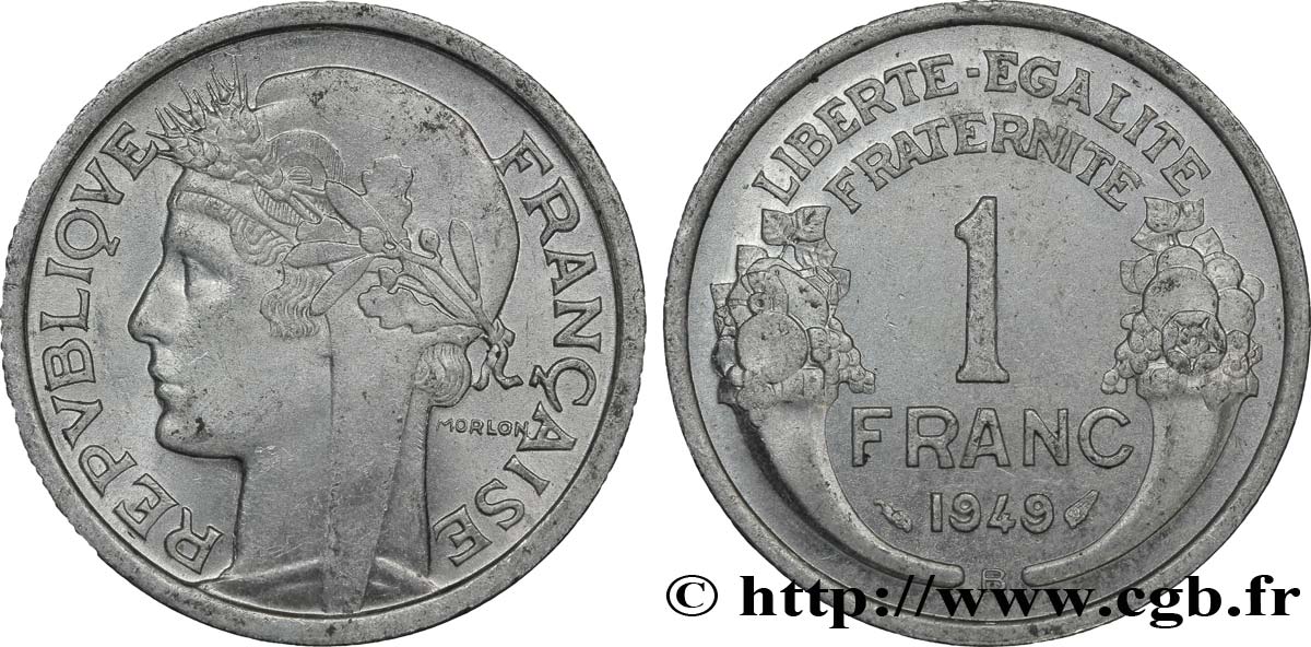 1 franc Morlon, légère 1949 Beaumont-Le-Roger F.221/16 SPL60 