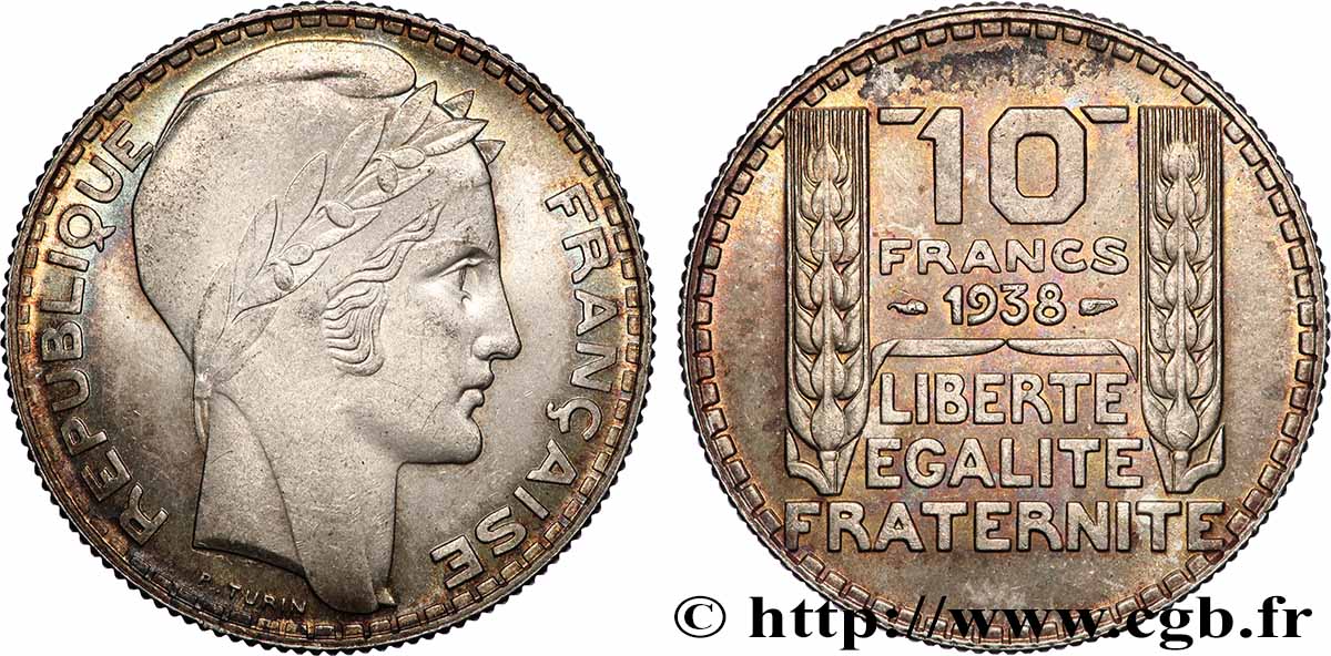 10 francs Turin 1938  F.360/9 MS64 