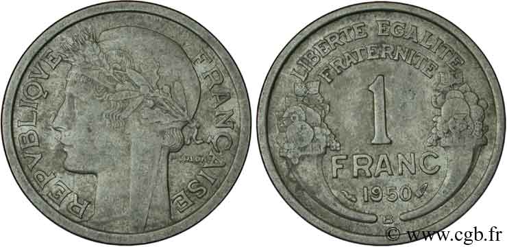 1 franc Morlon, légère 1950 Beaumont-Le-Roger F.221/18 MBC40 