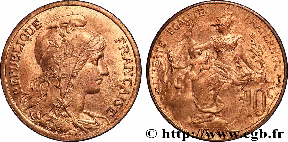10 centimes Daniel-Dupuis 1916  F.136/27 MS65 