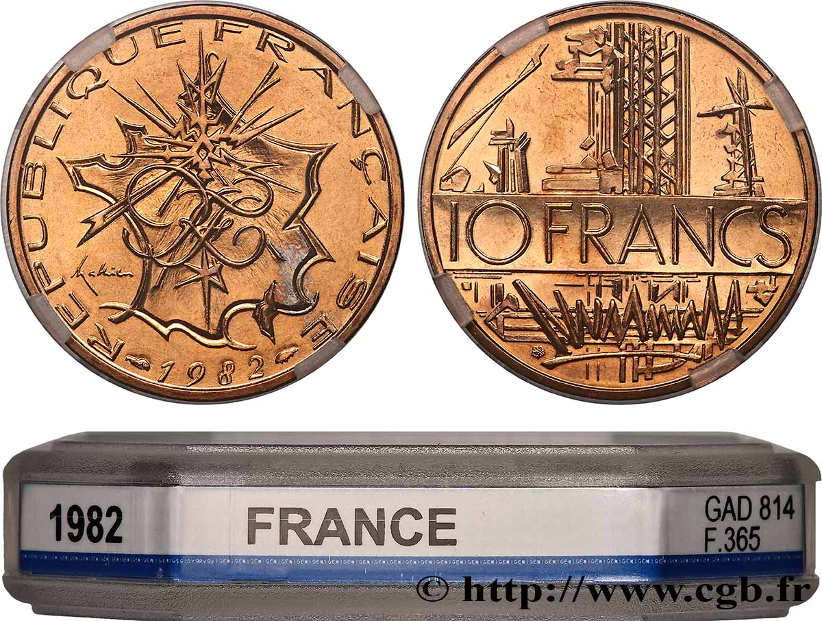 10 francs Mathieu, Tranche A 1982 Pessac F.365/10 MS66 GENI