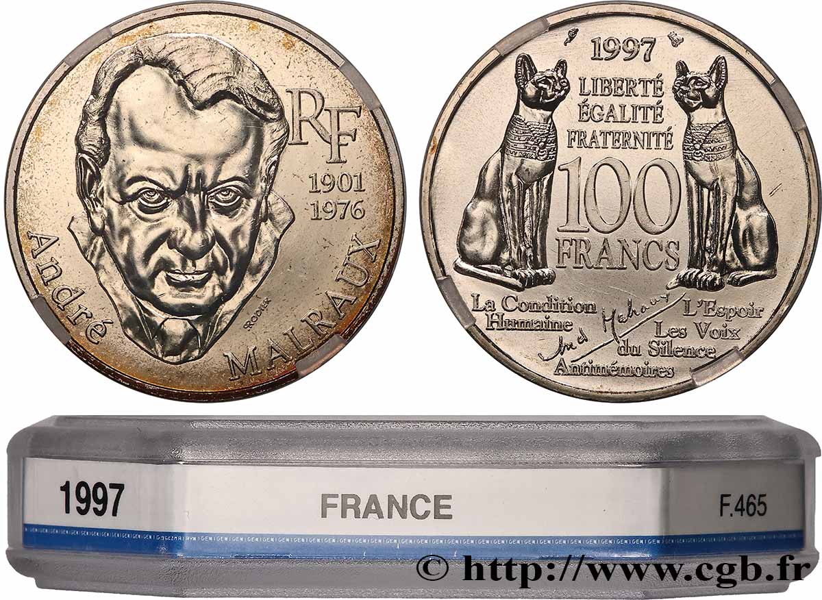 100 francs Malraux 1997  F.465/2 MS65 GENI