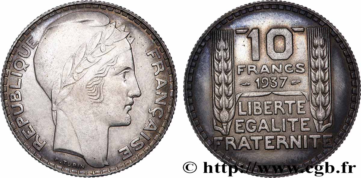 10 francs Turin 1937  F.360/8 AU 