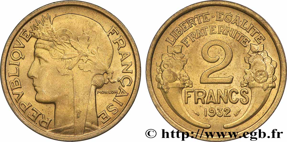 2 francs Morlon 1932  F.268/3 MS64 
