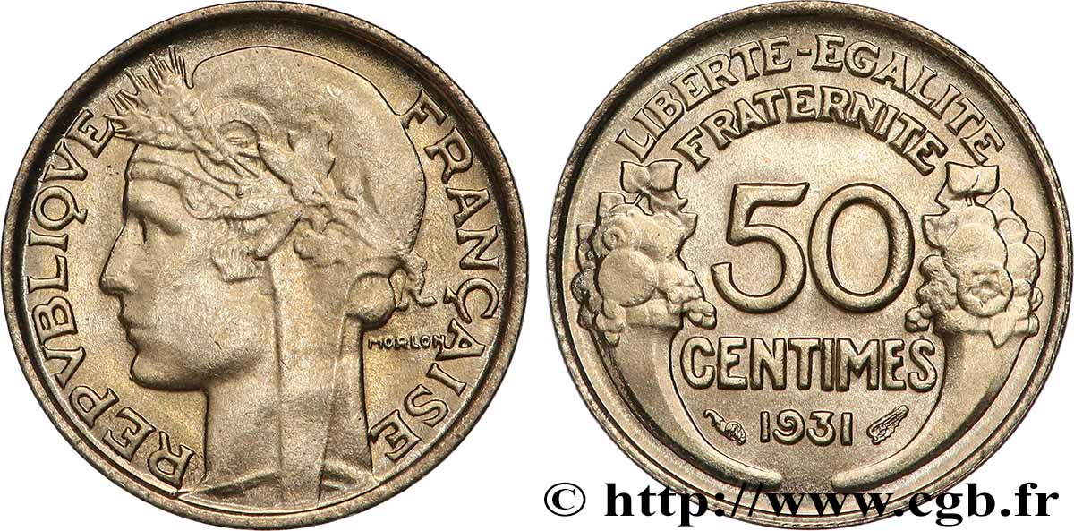 50 centimes Morlon 1931  F.192/3 MS65 