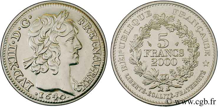 5 francs Louis d’or de Louis XIII 2000  F.352/1 ST70 