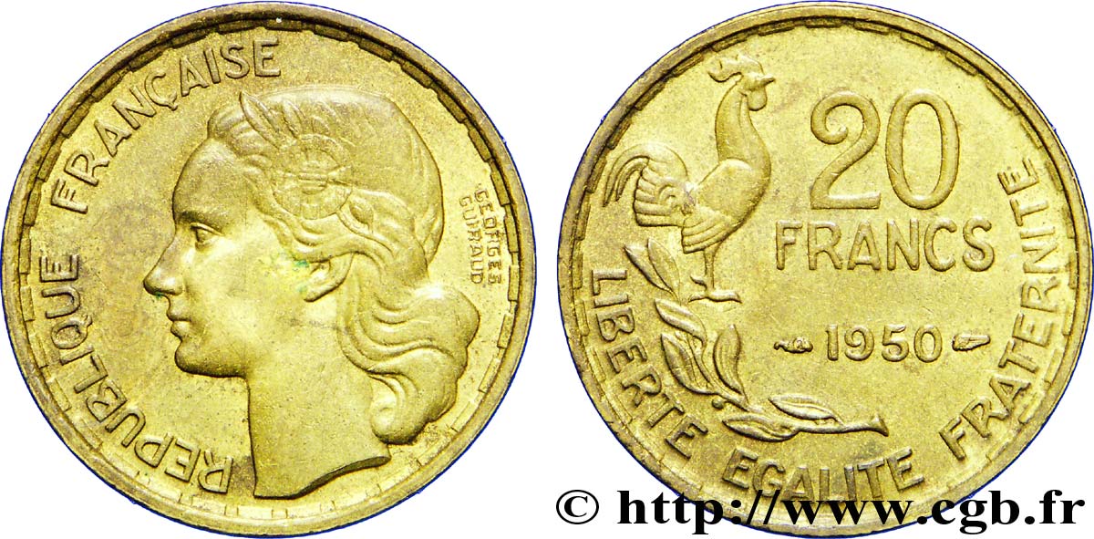 20 francs Georges Guiraud 1950  F.401/1 AU50 