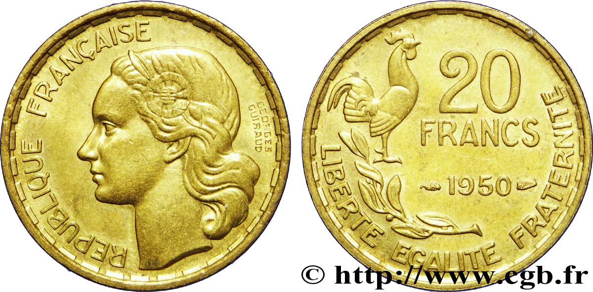 20 francs Georges Guiraud 1950  F.401/1 EBC58 