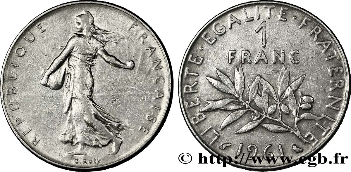 1 franc Semeuse, nickel 1961 Paris F.226/6 BC35 