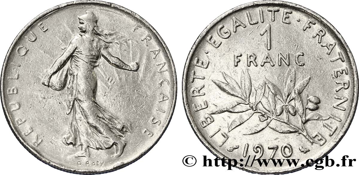 1 franc Semeuse, nickel 1970 Paris F.226/15 MBC40 