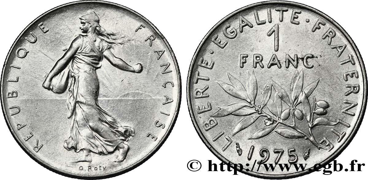 1 franc Semeuse, nickel 1975 Pessac F.226/20 EBC60 
