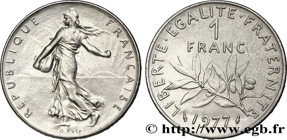 1 franc Semeuse, nickel 1977 Pessac F.226/22 EBC60 